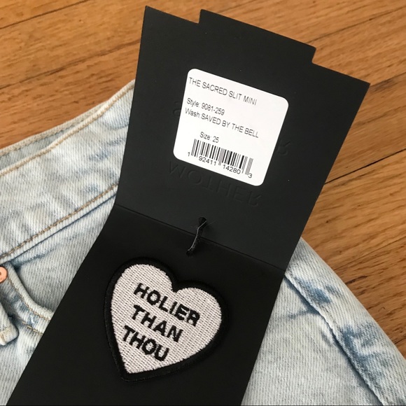 Mother denim faded Jean mini skirt NWT - Picture 4 of 7